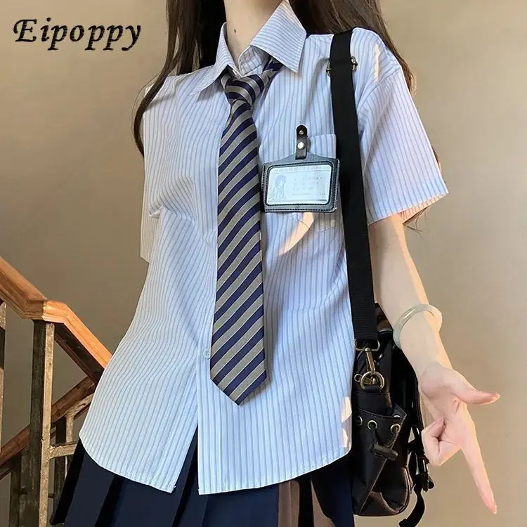 Camicia a righe larghe stile College da donna JK Uniform