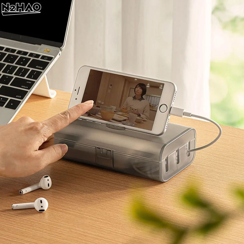 1PCS Data Line Multifunctional Large Capacity Data Cable Storage Box Travel Storage Device Data Cable Storage Box