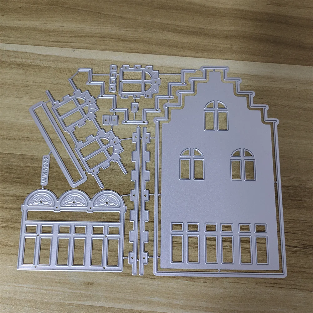 Market Place Holiday Metal Cutting Dies Stamp Stencil DIY Scrapbooking Paper Card  Handmade Embossing Craft Cut Dies Decoration