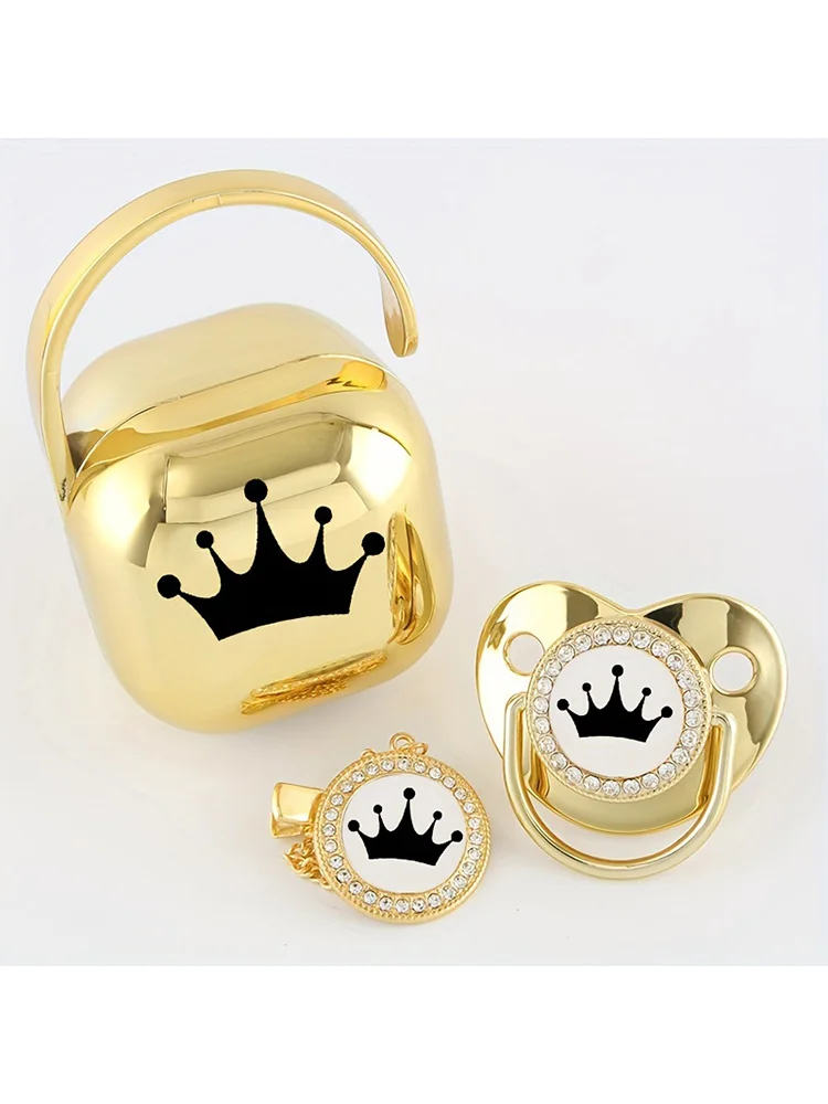 Baby pacifier, including pacifier box and pacifier chain set, suitable for infants aged 0-12 months