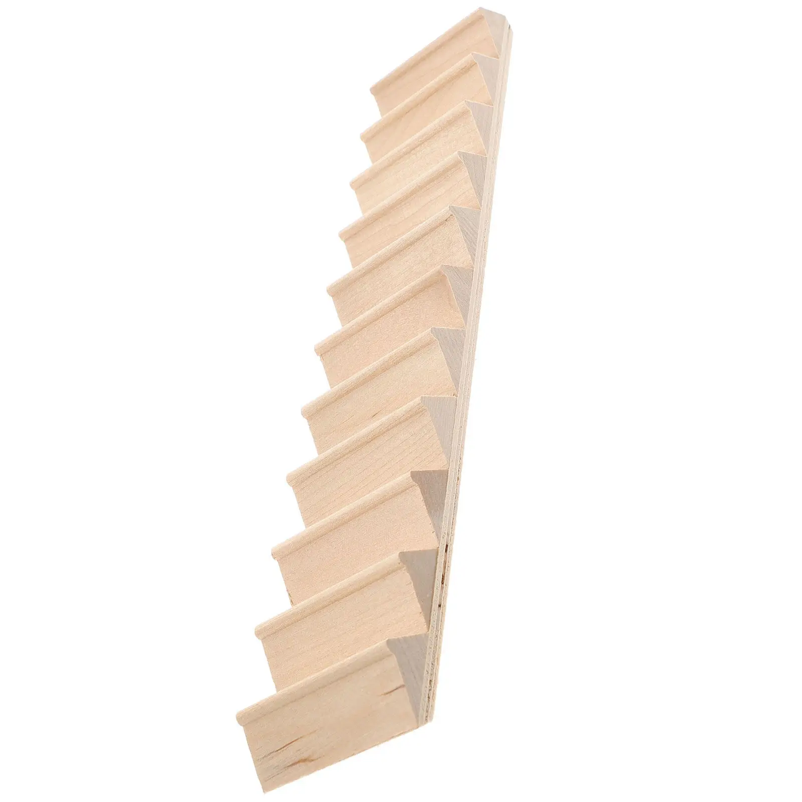

1Pcs 1:12 Scale Miniature Wooden Stairs for Mini House Furniture Unfinished Staircase with Clean Lines Warm Fashionable