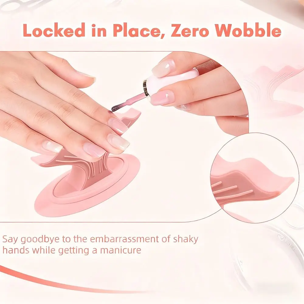 Soft Silicone Manicure Finger Support Stand Non-slip Portable Nail Art Finger Pad Nail Art Finger Holder Finger Fixing Tool