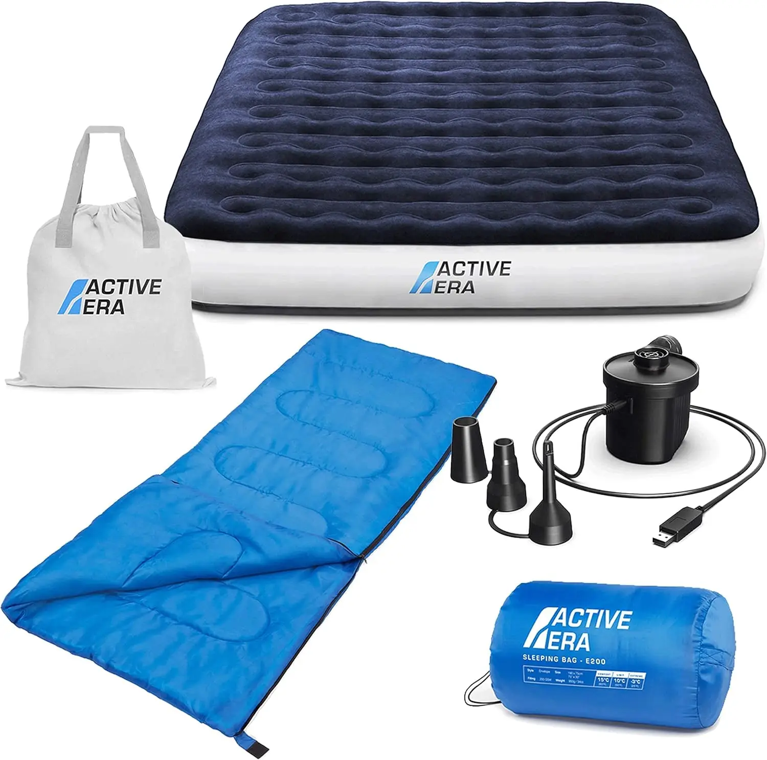 

Luxury Camping Air Mattress Queen Sleeping Bag for Indoor and Outdoor Use