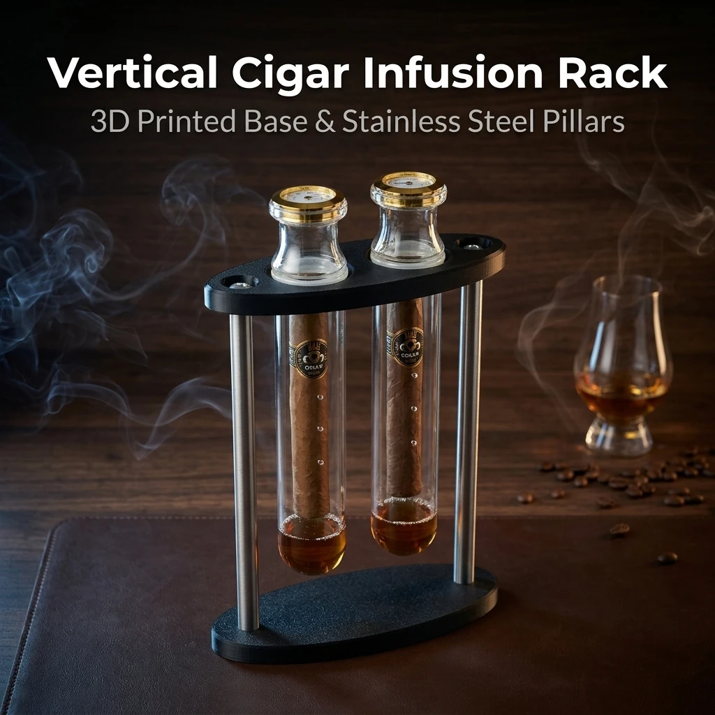 3D Printing Double Tube Cigar Sealed Glass Tube Cigar Moisturizing Multiple Scents Fragrance Balance Cigar Care Accessory