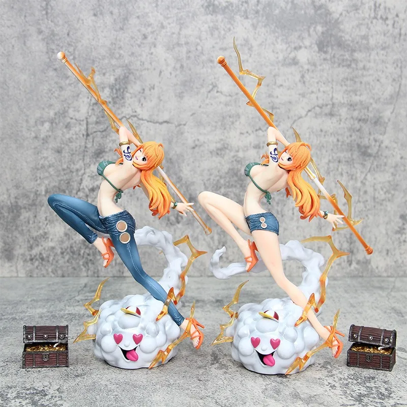 

Цельная фигурка Bandai Nami, статуя GK соломенной шляпы с сундуком сокровищ, официальная коллекционная модель для взрослых на складе