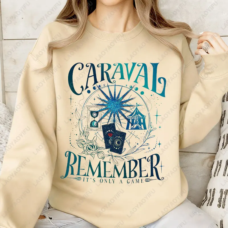 Fashion Caraval Book Sweatshirt Gift Readers Stephanie Garber Merch Caraval Series Fan Pullovers Jacks Prince of Hearts Hoodies