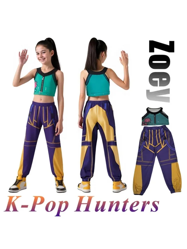 2025 Zoey Mira Rumi 3D Print Cosplay Kostuum Halloween Carnaval K-Pop Jagers Meisje Groep Idool Rollenspel Dress Up Outfit - afbeelding 2