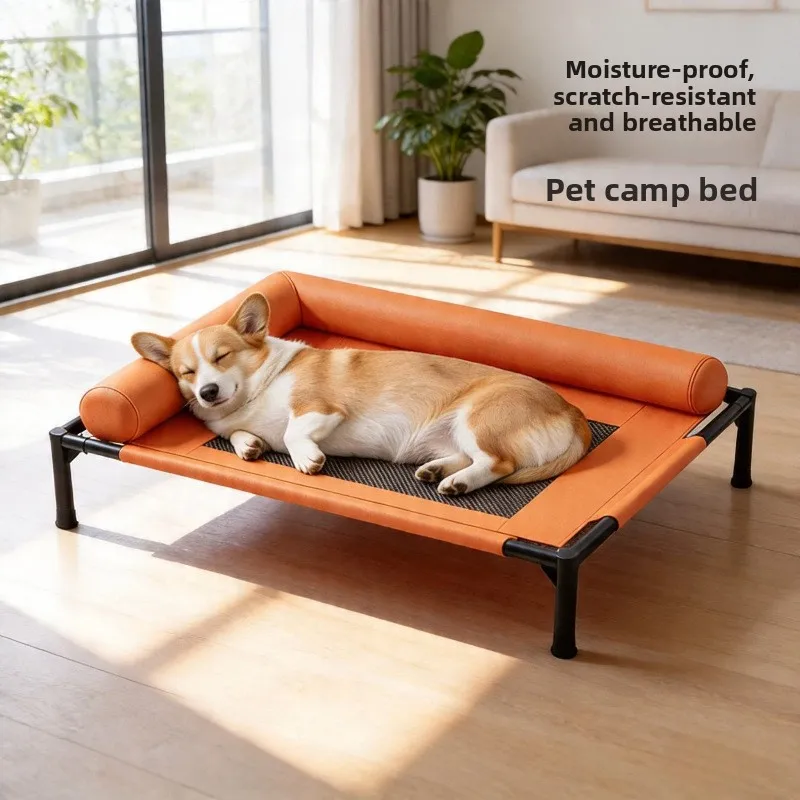 

All Season Dog Cot Bed Small Medium Dogs Cats Breathable Elevated Moisture Resistant Washable Dog Accessories Pet Bed Dog