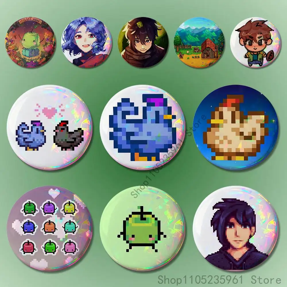 S-Stardew V-Valley Custom Badges 75mm 44mm 25mm Brooch Backpack Hat Pins Accessories Toys Valentine gift