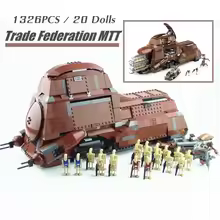 Articoli per feste Galaxy-Trade Droids Troop Carrier Federation MTT Space-StarShip Modello Building Block Mattoni Giocattoli Regalo Ragazzi Set - AliExpress 15