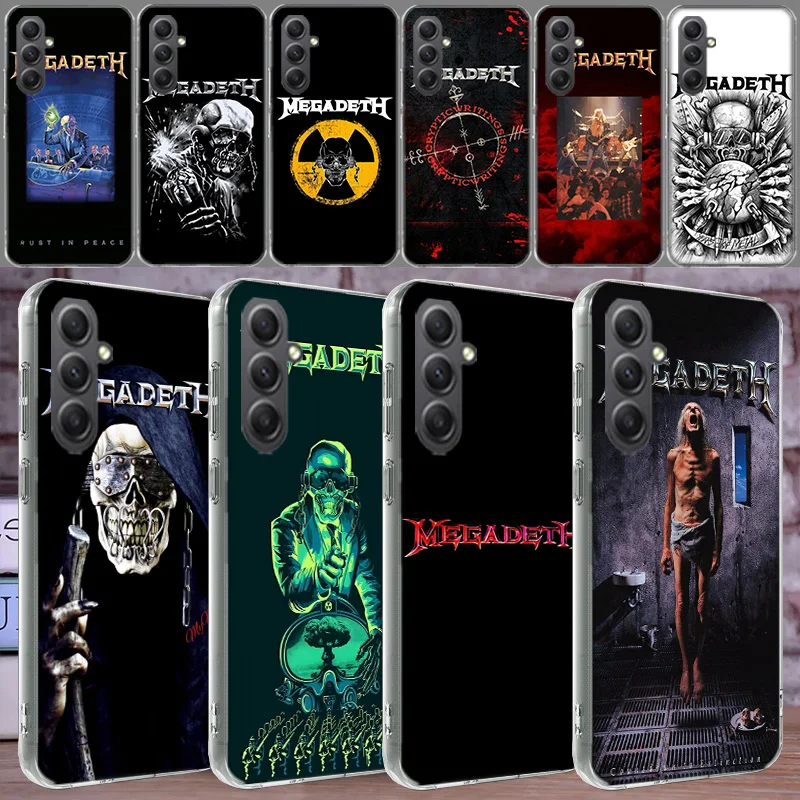 Чехол для телефона Music Band M-Megadeth для Samsung A16 A26 A36 A56 A17 A03S A04S A02S A05S A50S A30 A20 A70S A40 A21 Galaxy Note 20 10