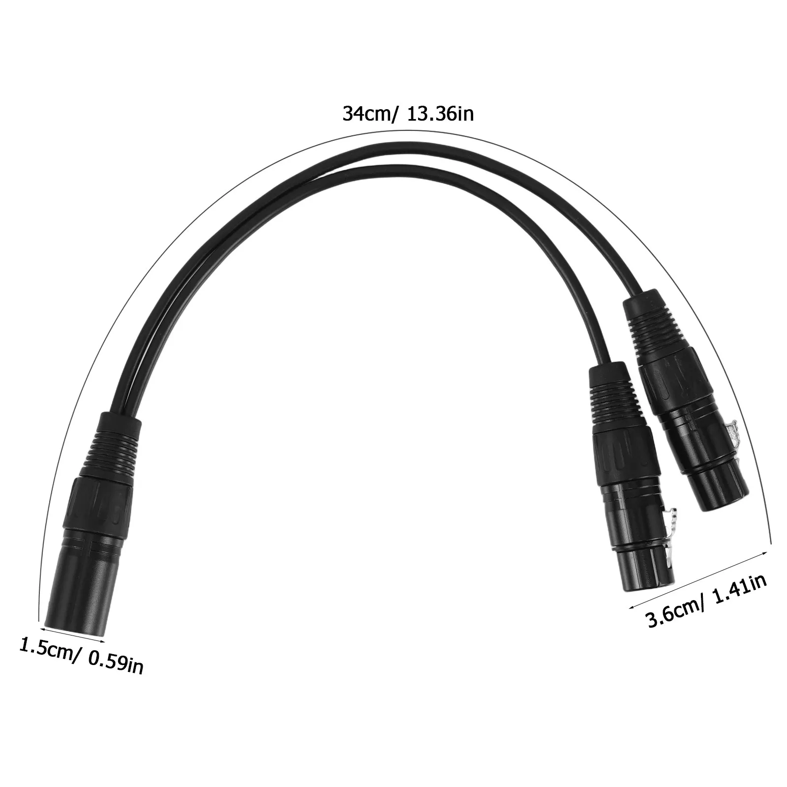 2 Pcs Extension Cables Male to Female Microphone Balanced Extensions Splitter Cord Xlr
