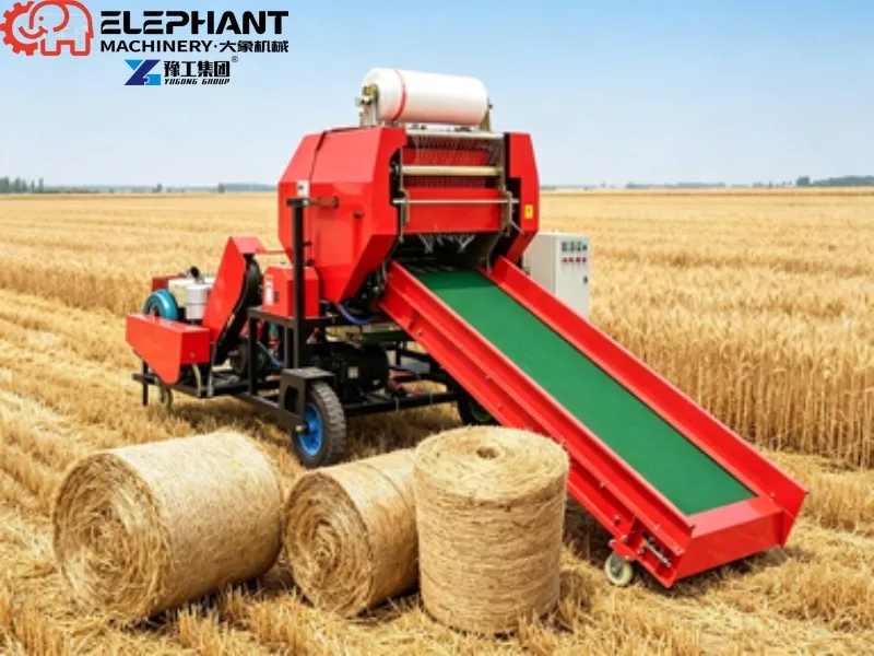Mini Round Roll Silage Baler Small Hay Straw Baling Machine For Agricultural Forage Processing
