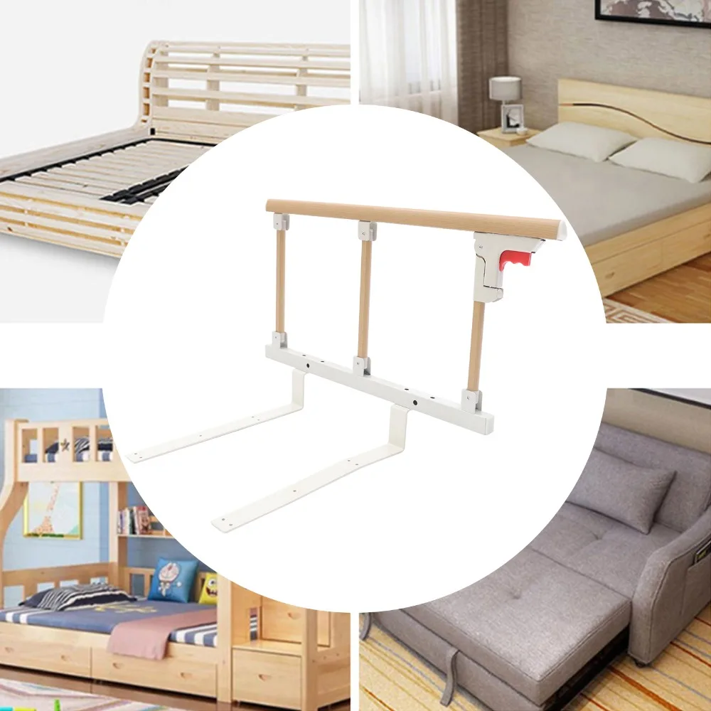 Bed Rail Side for Elderly Adults Safety Assist Railing Folding Support Rail Prevent Falling Medical Bedside Assist Handle