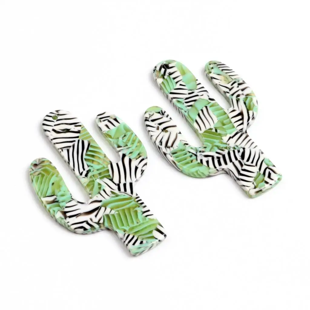 

Tortoise Shell Earring Charms,Acetate Acrylic Cactus Shaped Pendants,Earrings Parts,Earring Findings,31mmx48mm