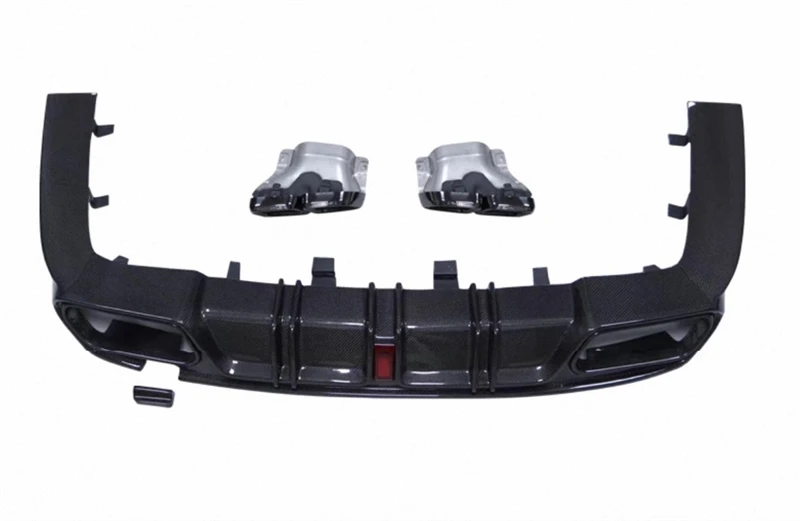 لمرسيدس بنز AMG GT50 GT53 2019 2020 2021 2022 2023 ReaI ألياف الكربون الوفير الخلفي الشفة منفذ العادم المفسد عدة