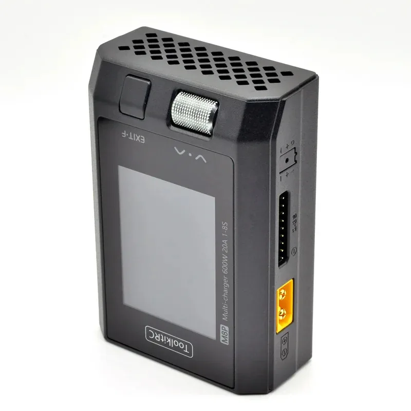 ToolkitRC M8P 600W 20A LCD Multifunctional DC Balance Charger Discharger 1-8S Lipo Battery Checker ESC Tester Receiver(VS M8S)