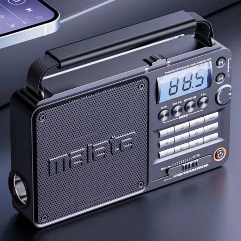 New Good Price Bluetooth Speakers With Led Light Multifunctional Rechargeable All-band Radio Portable Plug-in Card for Listening