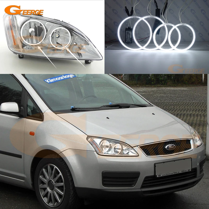 For Ford Focus C-Max 2003 2004 2005 2006 2007 2008 2009 2010 Excellent CCFL Angel Eyes Halo Rings Light Car Accessories