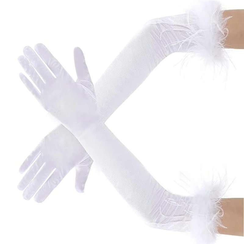 New Sexy Women Long Sleeve Gloves Beautiful Solid Etiquette Gloves Party Mitten