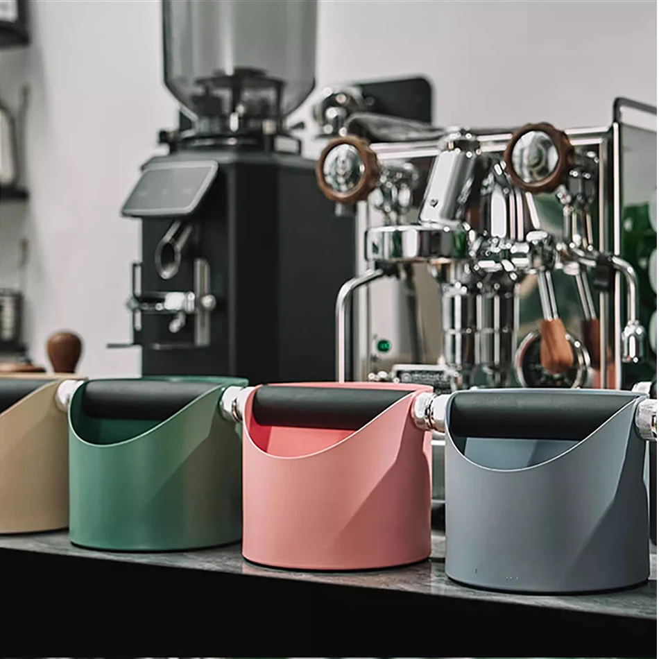 Anti Slip Coffee Knock Box Stainless Steel Detachable Knock Bar Espresso Waste Bin Barista Accessory view 3