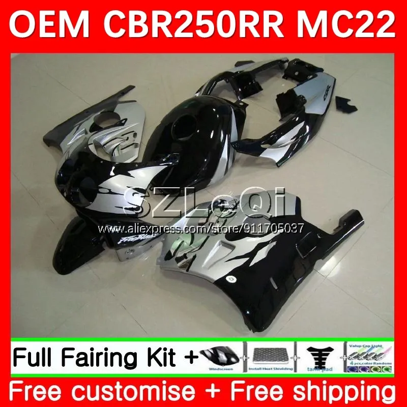 Injection For HONDA CBR250 CBR 250 RR CC 250RR 27No.25 CBR250RR Blk silver 90 91 92 93 94 MC22 1995 1996 1997 1998 1999 Fairing