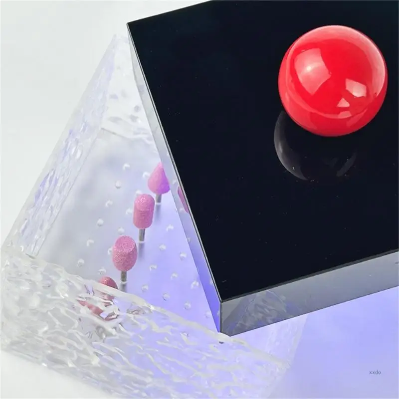 Acrylic Hộp Sắp Xếp Cho Bông Tăm Bông Đầu Kẹp Tóc Giải Pháp Bảo Quản Nhỏ Gọn Cho Phụ Kiện Trang Điểm