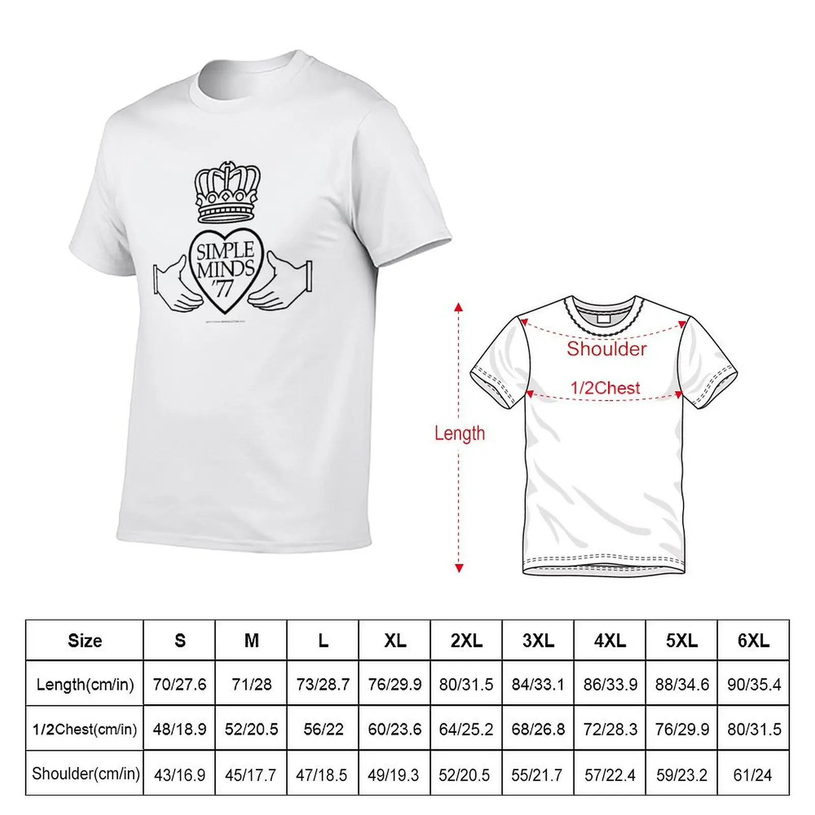 Simple Minds - 1977 T-Shirt Summer Fashion Casual Tee Shirt