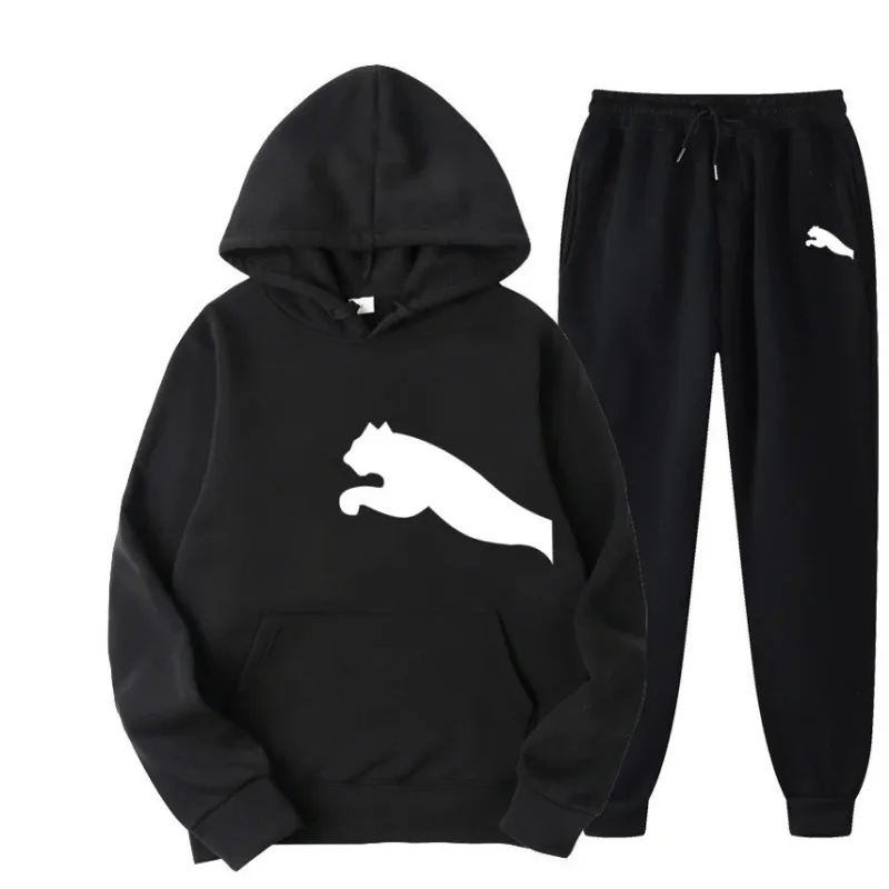 Boys and Girls 2025 New Sportswear Men's and Women's 2-Piece Hooded Sweatshirt+Sweatpants Set Hooded Sweatshirt Jogging