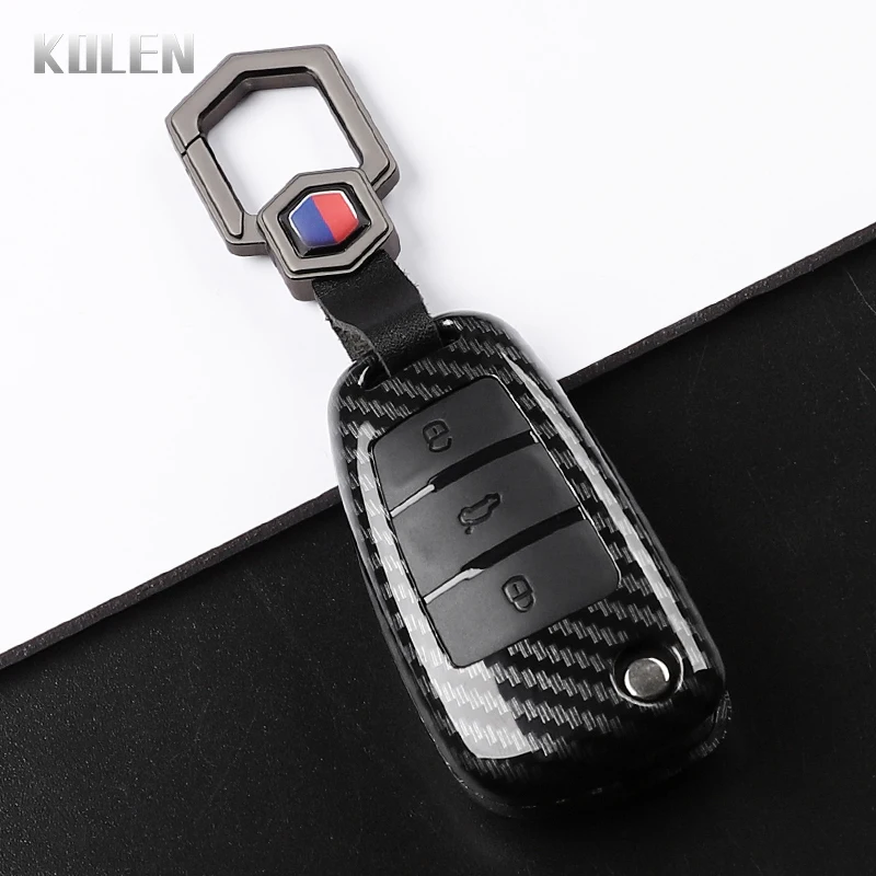 ABS Carbon Faser Auto Schlüssel Fall Abdeckung Für Audi A1 A3 A4 8P 8L 8V A5 B6 B7 a6 A7 C5 C6 Q3 Q5 Q7 4F S3 S4 S6 RS3 TT Geschützte Shell