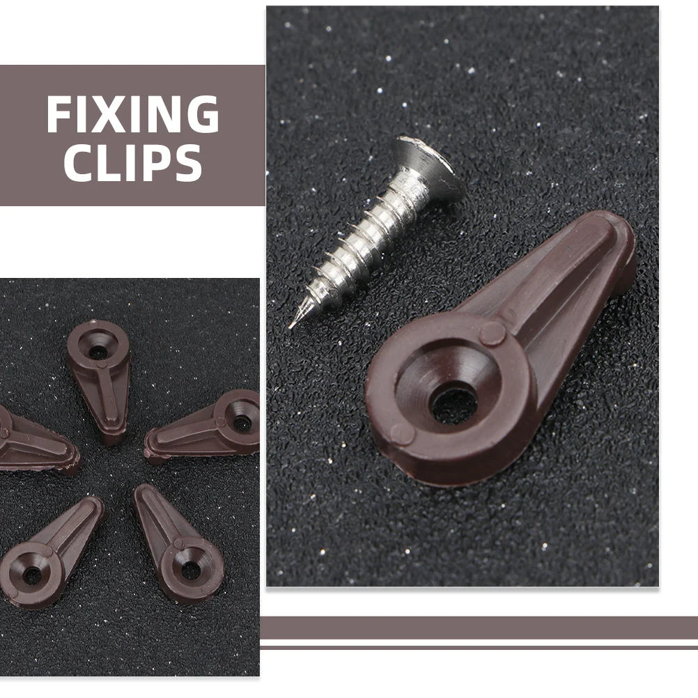 50 Pcs Mirror Fixing Clip Glass Cabinet Door Install Clamp Cabinets Abs Retainer Clips Kit