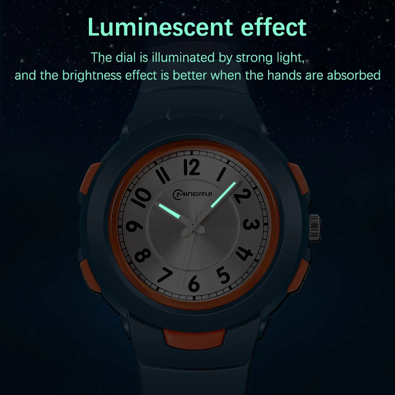 UTHAI CQ510 ساعة طالب جديدة، ساعة رجالية عصرية مقاومة للماء، ساعة أطفال، مؤشر اتجاه رياضي، ساعة كوارتز #3