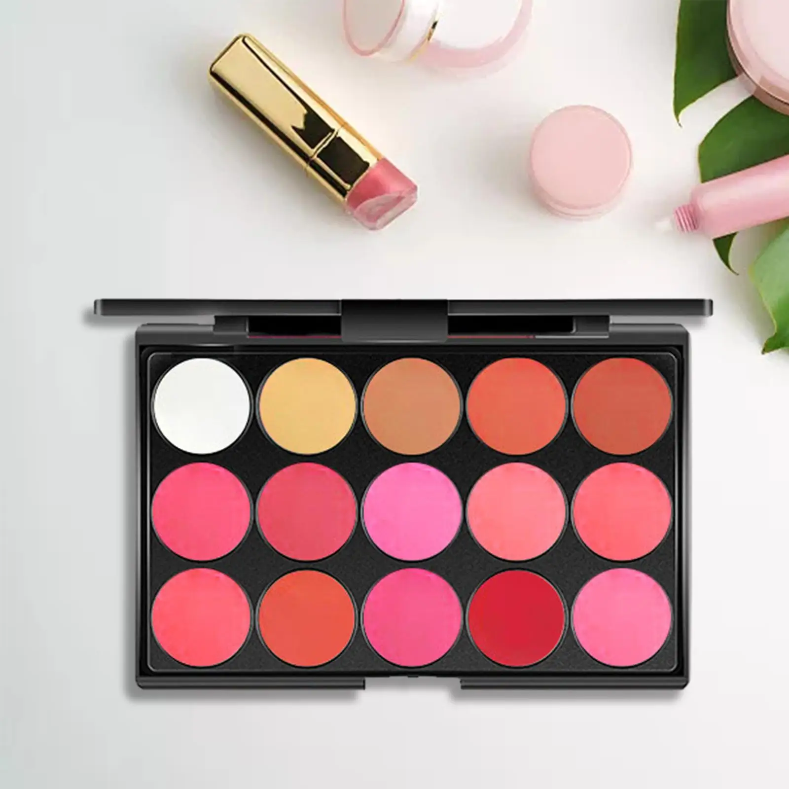 Professional Lip Palette Makeup Set Creamy Nude Lipstick Gloss 15 Color Cosmetic Kit for Beginners and Pros