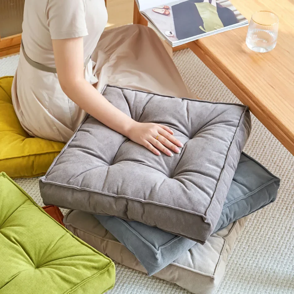 1PC Home Chair Cushion Tatami Soft Candy Color Square Cushion Breathable Seat Cushion