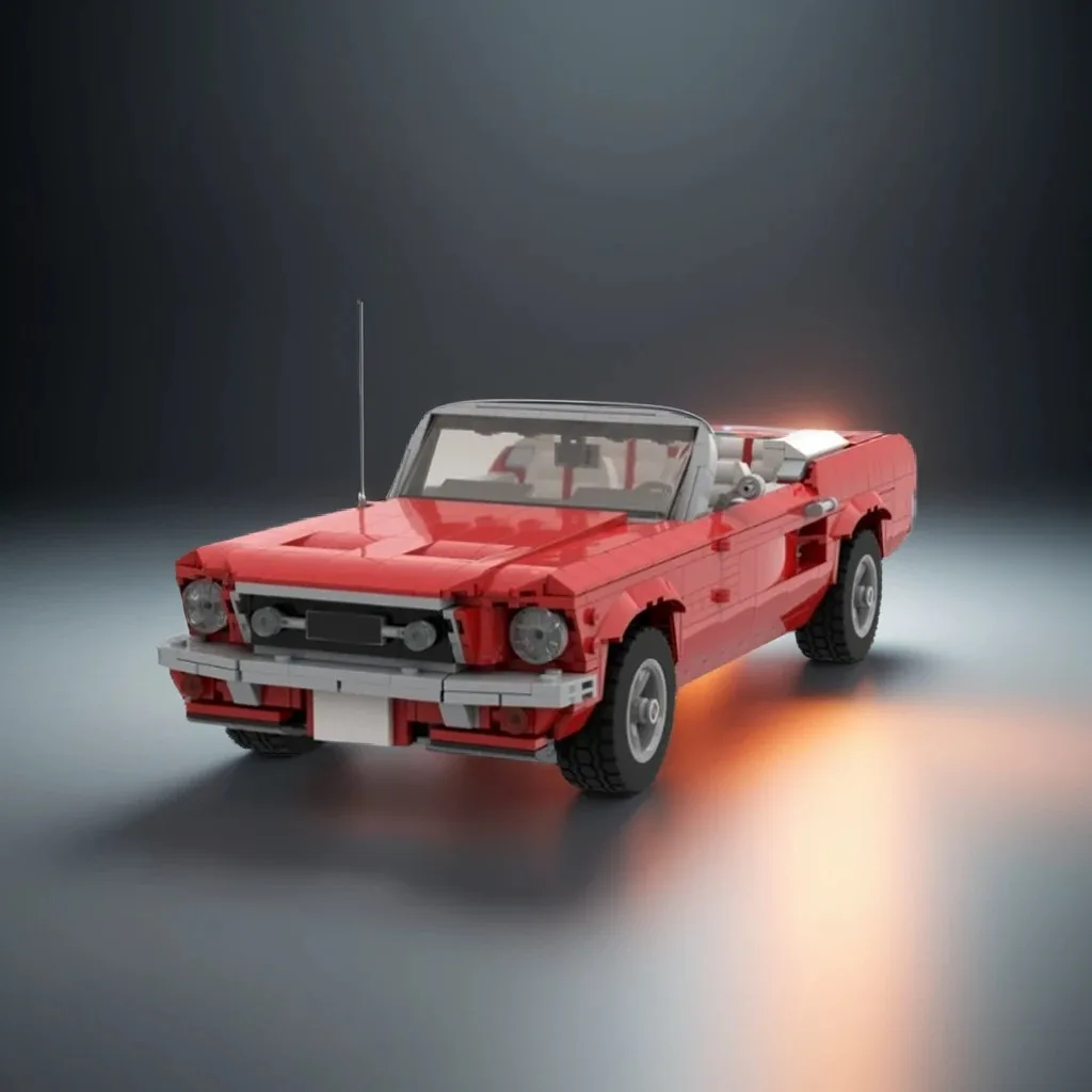 

1702pcs MOC Classic Car Series US Pony Car Convertible Retro Sports Car Design DIY Model Building Blocks Birthday Toys Gift