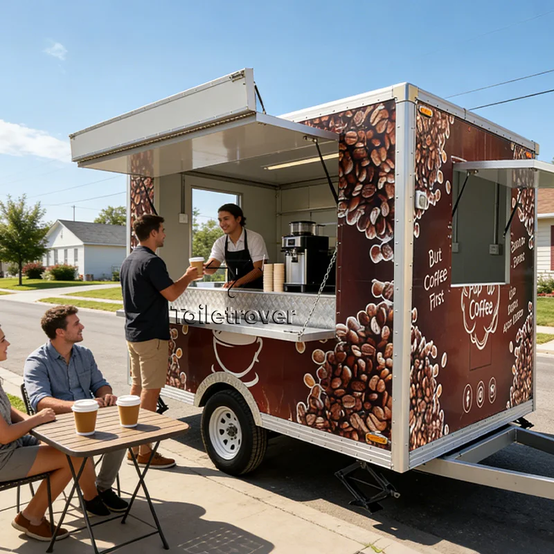 

Самый популярный в США передвижной фудтрак-прицеп для ресторанов, уличный мобильный фудтрак-прицеп с навесом