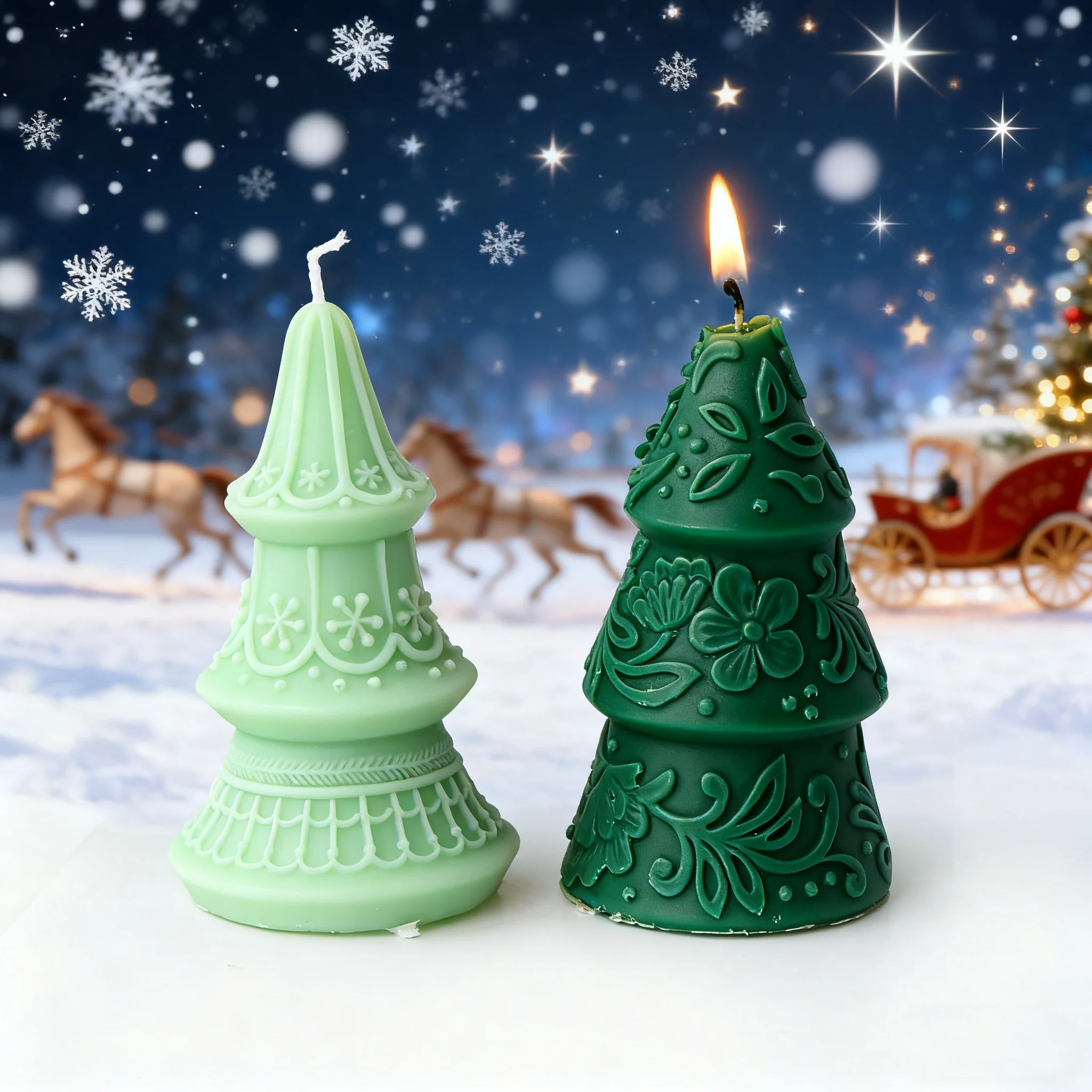 Vine Embossed  Christmas Tree  - Candle Making Vinings 评论和价格