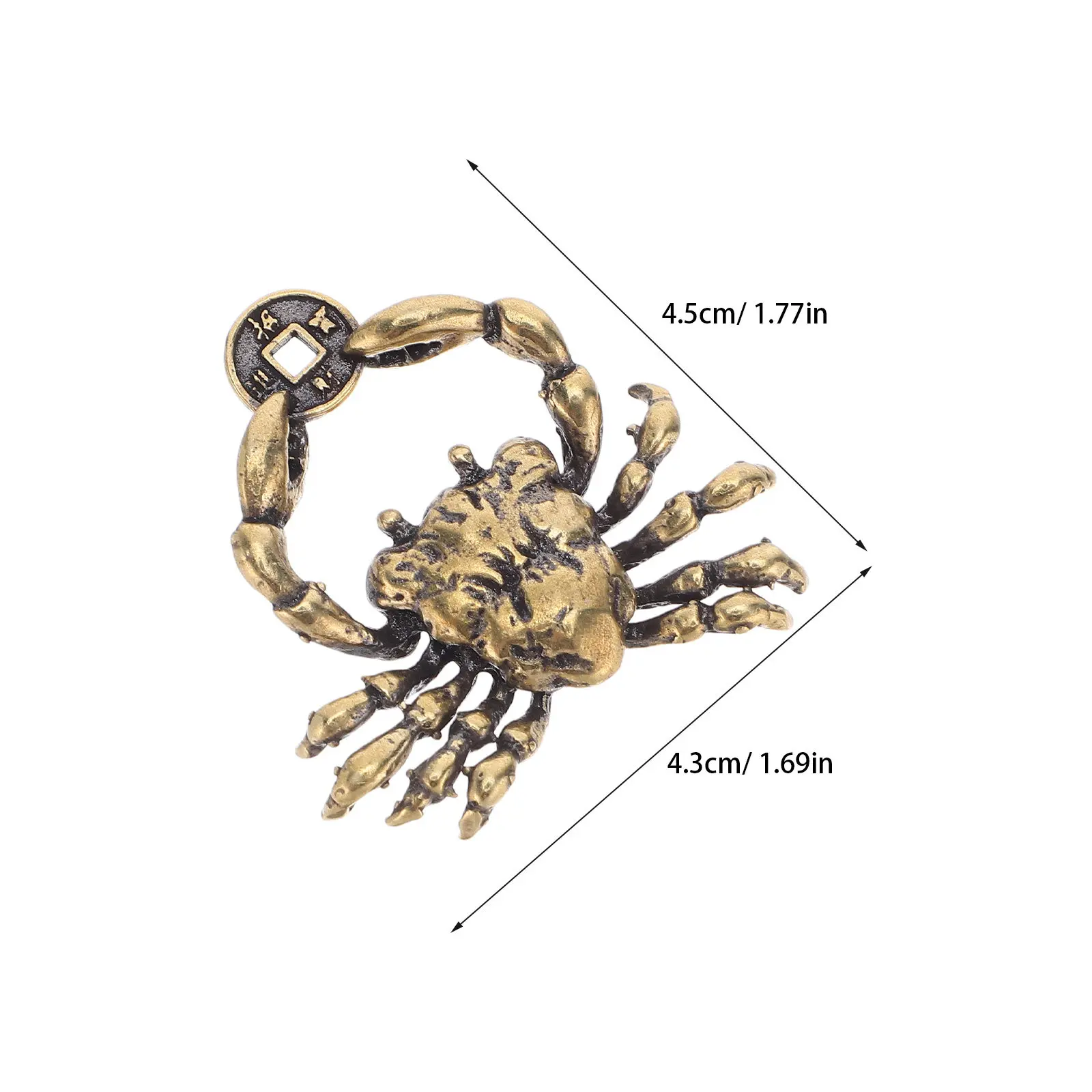 Brass Crab Cabinet Handle Vintage Decorative Knob Kitchen Cabinet Dresser Drawer Pull Wardrobe Hardware Ocean Theme Furniture