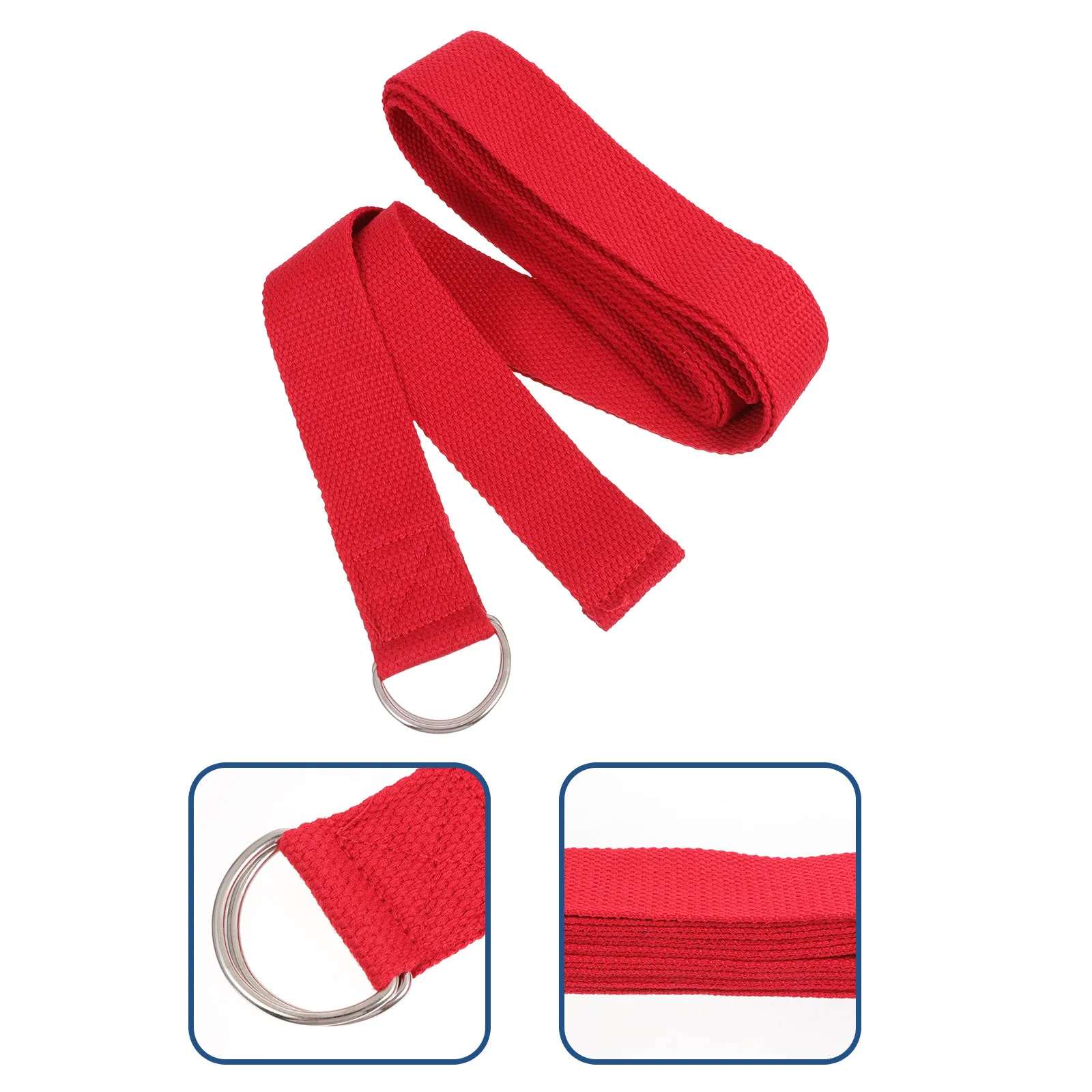 Professional Yoga Strap for Stretching Flexibility Training and Posture Correction Strong Polyester Cotton Material