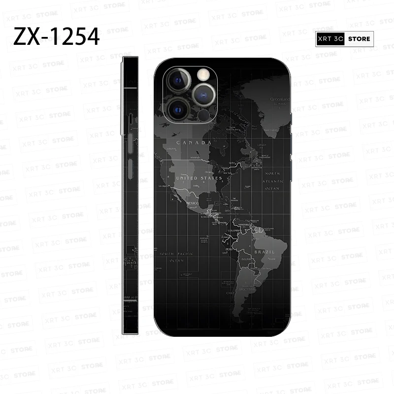 Colorful Skin Sticker for iPhone16 15 Pro Max 14 13 17 Phone Sticker Back Film Side Frame Protector (Not Phone Case)