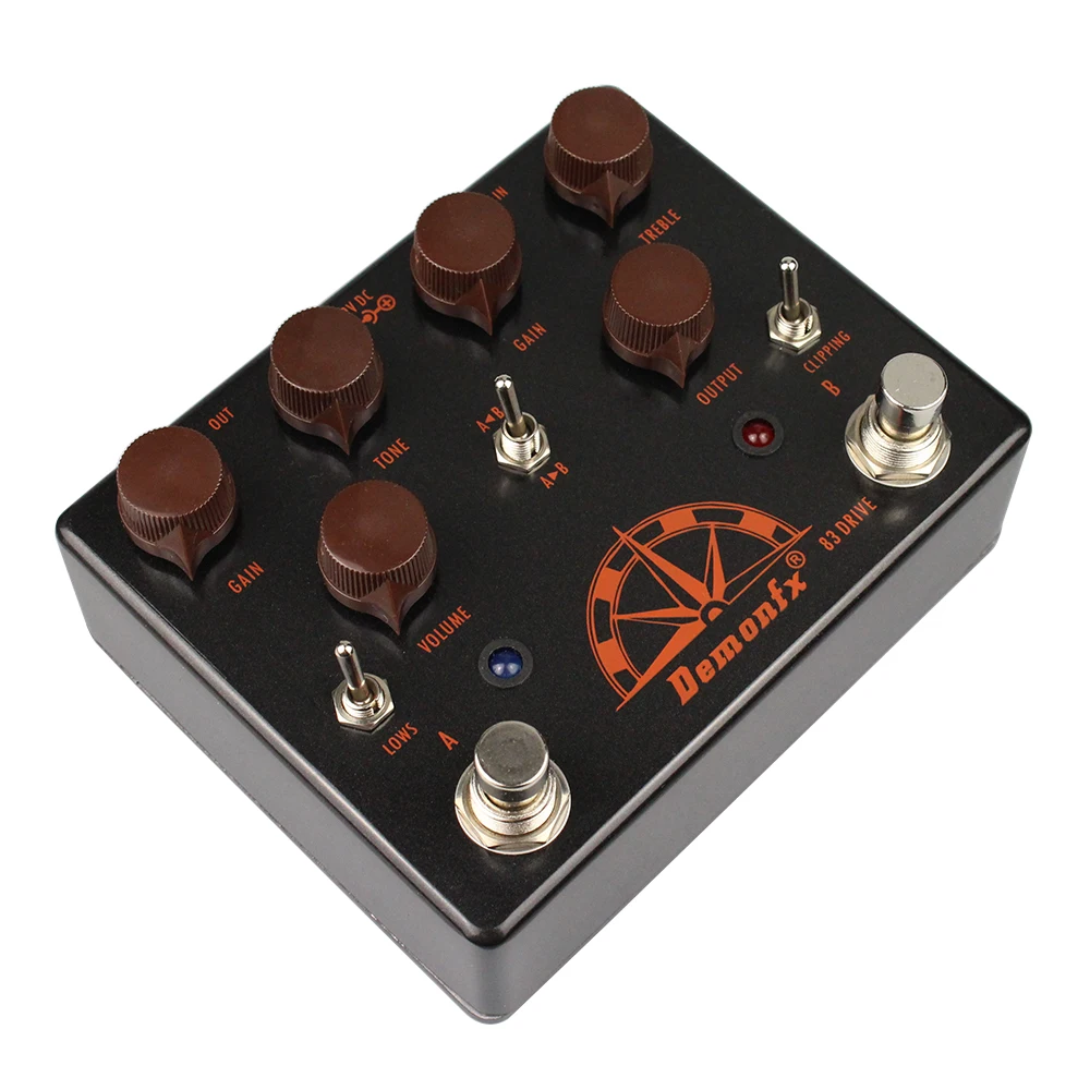 Demonfx 83 Drive Guitar Effect Pedal, Dual Drive Combined, Classics Bluesbreaker and K-C Pedal in One, High Quality, New