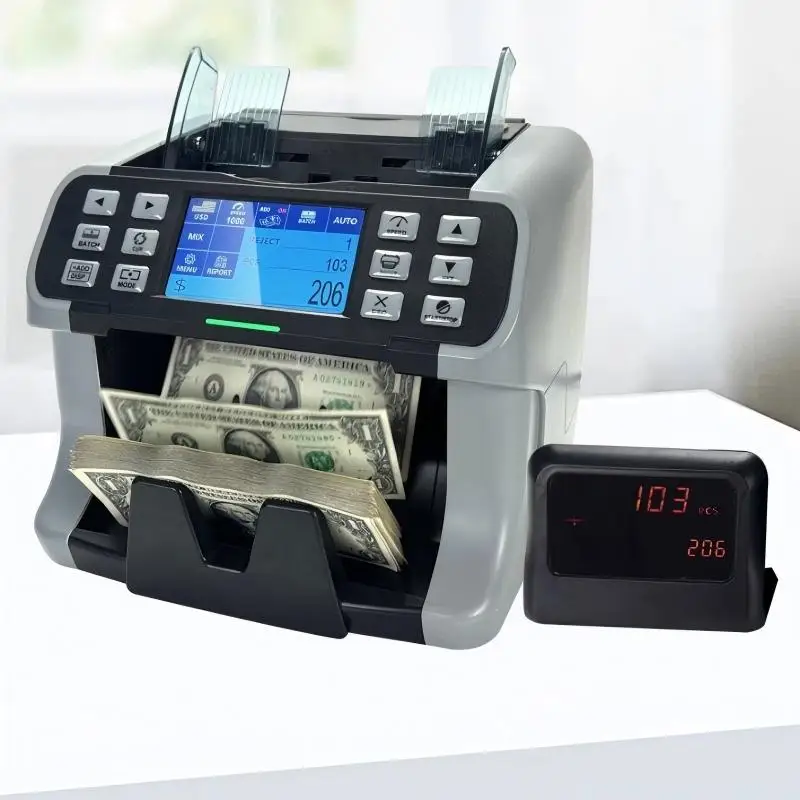 

XD-770P CIS Money Counter With Touch Screen Supports Currencies Preset Amount & Number Of Sheets/Print Currency Serial Number