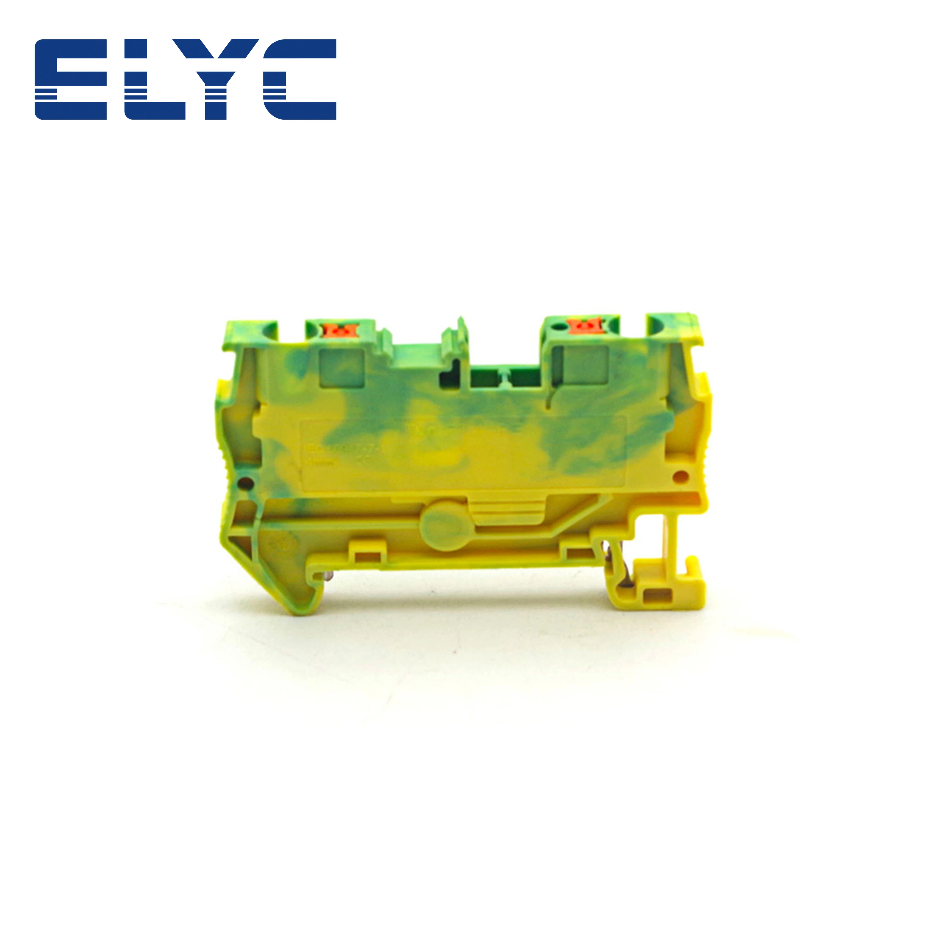 50Pcs PT4-PE Push-in Ground Feed-Through Protective Earth Strip Plug Wire Electrical Connector Din Rail Terminal Block PT 4-PE