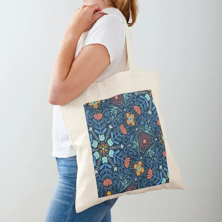 

Cats kaleidoscope. Flowers and kitties. Tote Bag handbag the tote bag tote bags aesthetic Lady bag