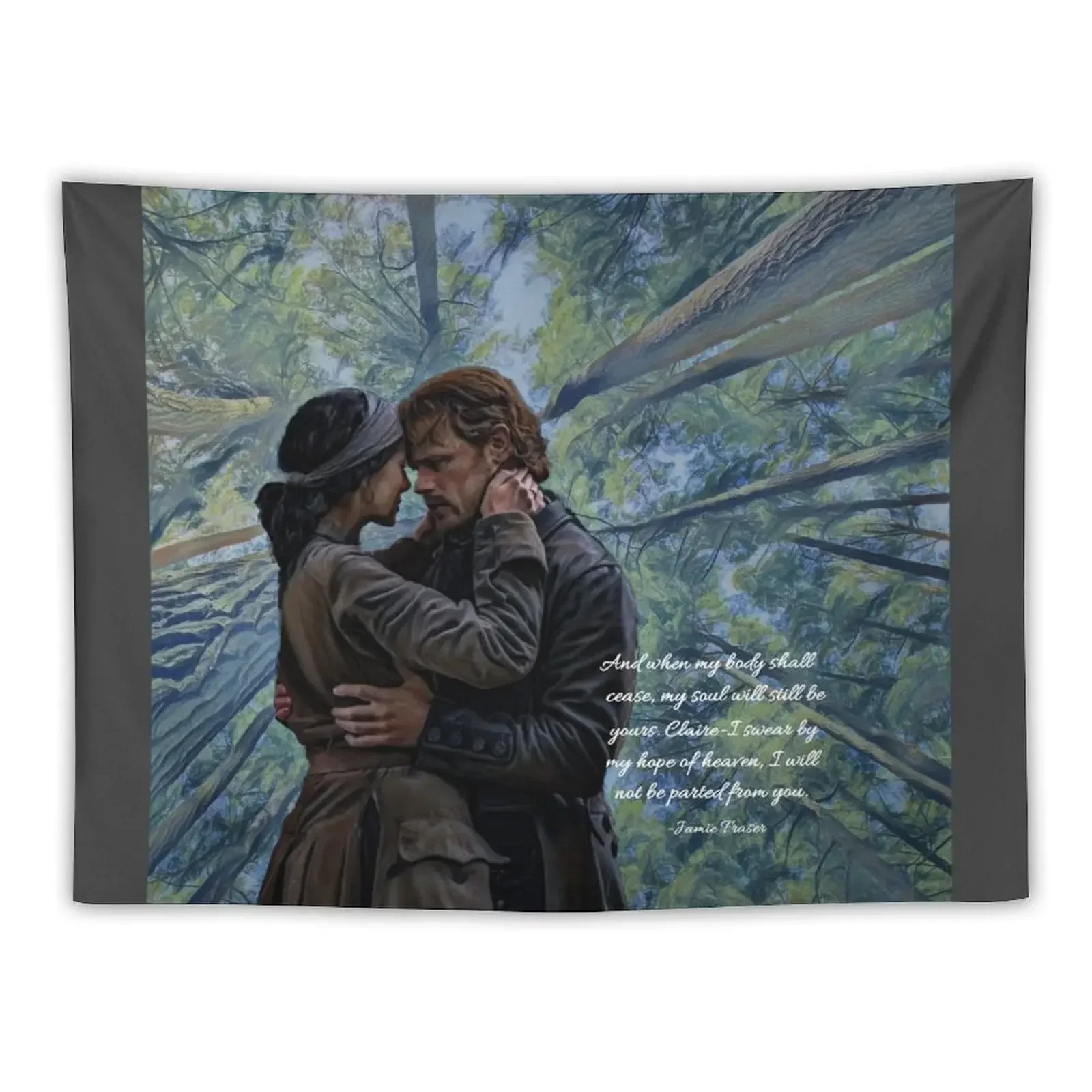 Jamie and Claire Fraser/Outlander quote Tapestry Decorations For Your Bedroom Wall Hanging Decoration Aesthetic Tapestry