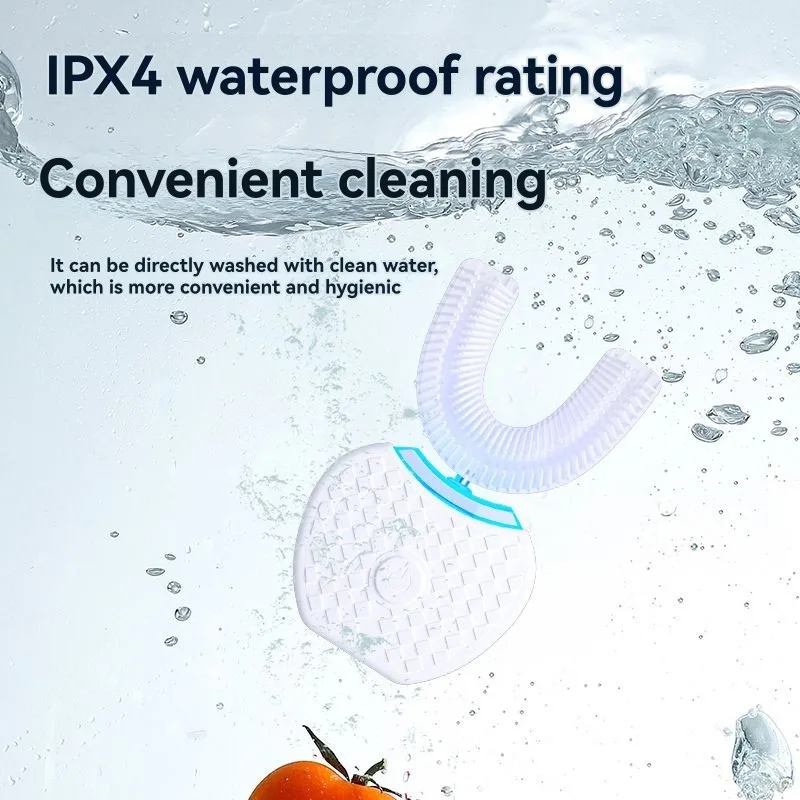 فرشاة أسنان كهربائية على شكل حرف A65T-U للبالغين لتبييض الأسنان-360 °   تنظيف الفم، حماية اللثة، تصميم بدون استخدام اليدين #4