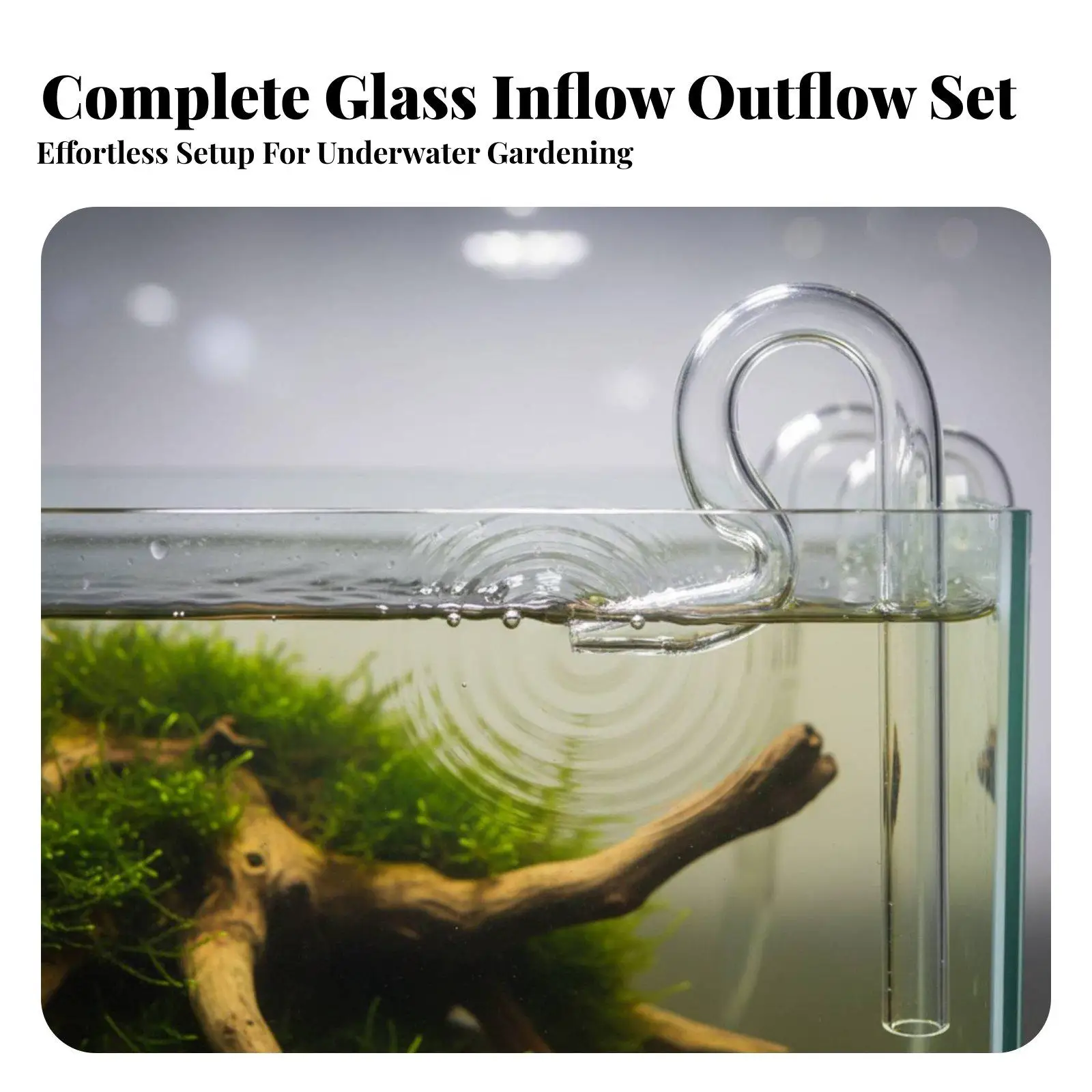 Borosilicate Glass Industrial Tube Aquarium Lily Pipe Set for Planted Tank Water Circulation