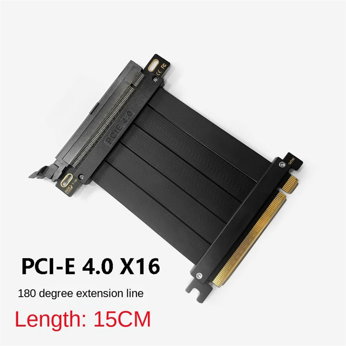 Full Speed PCI-E 4.0 16X Graphics Card Extension Cable Adapter Board Expansion Port 180 Degree 15CM Cable