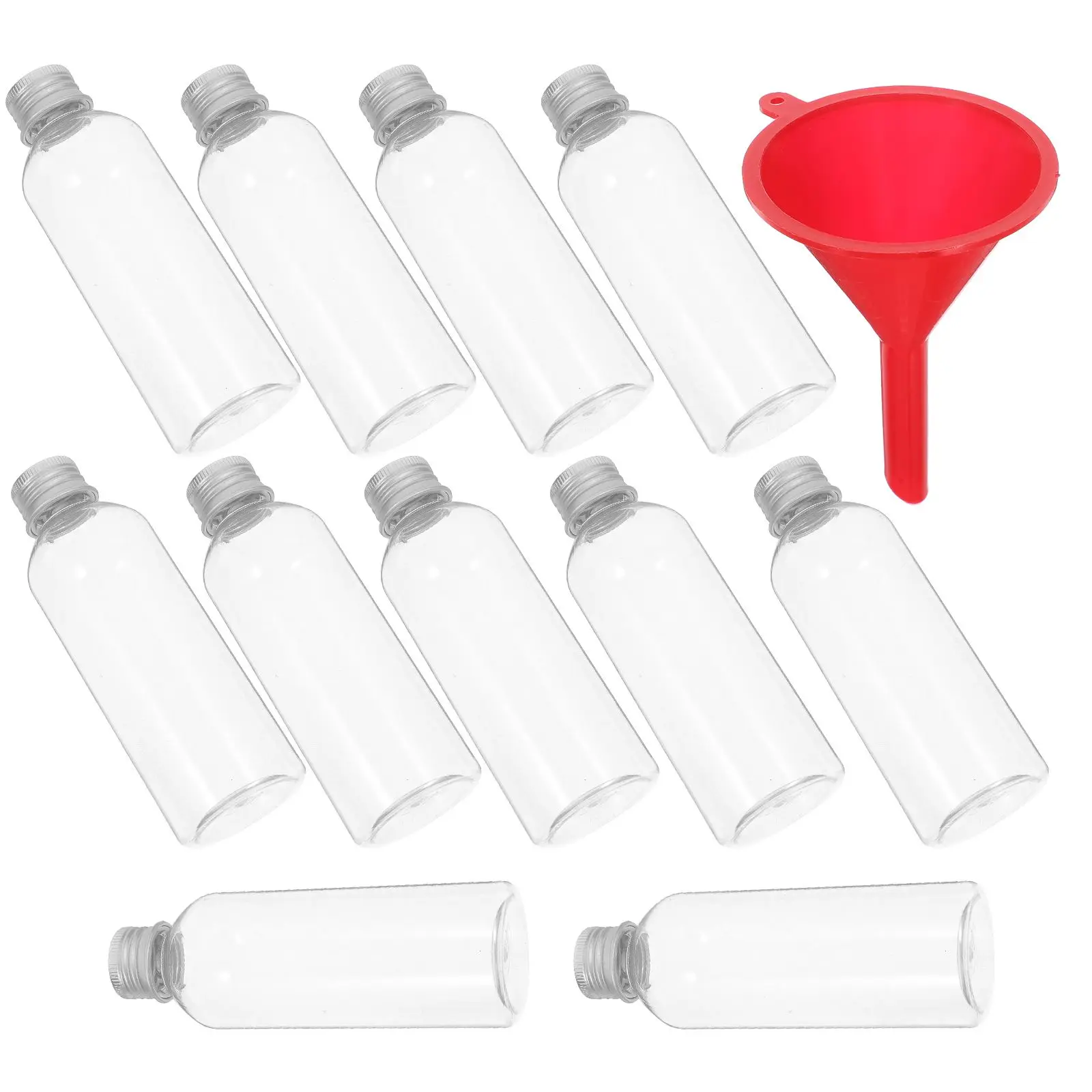10pcs Plastic Bottles Cap Travel Containers Leak Proof Small Water Refillable Samples Toiletries