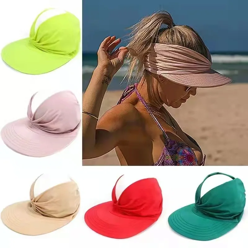 

Simple Women's Sun Hat Anti-Ultraviolet Elastic Summer Hollow Top Hat Fashion Casual Sun Protect Hat Outdoor Beach Cap